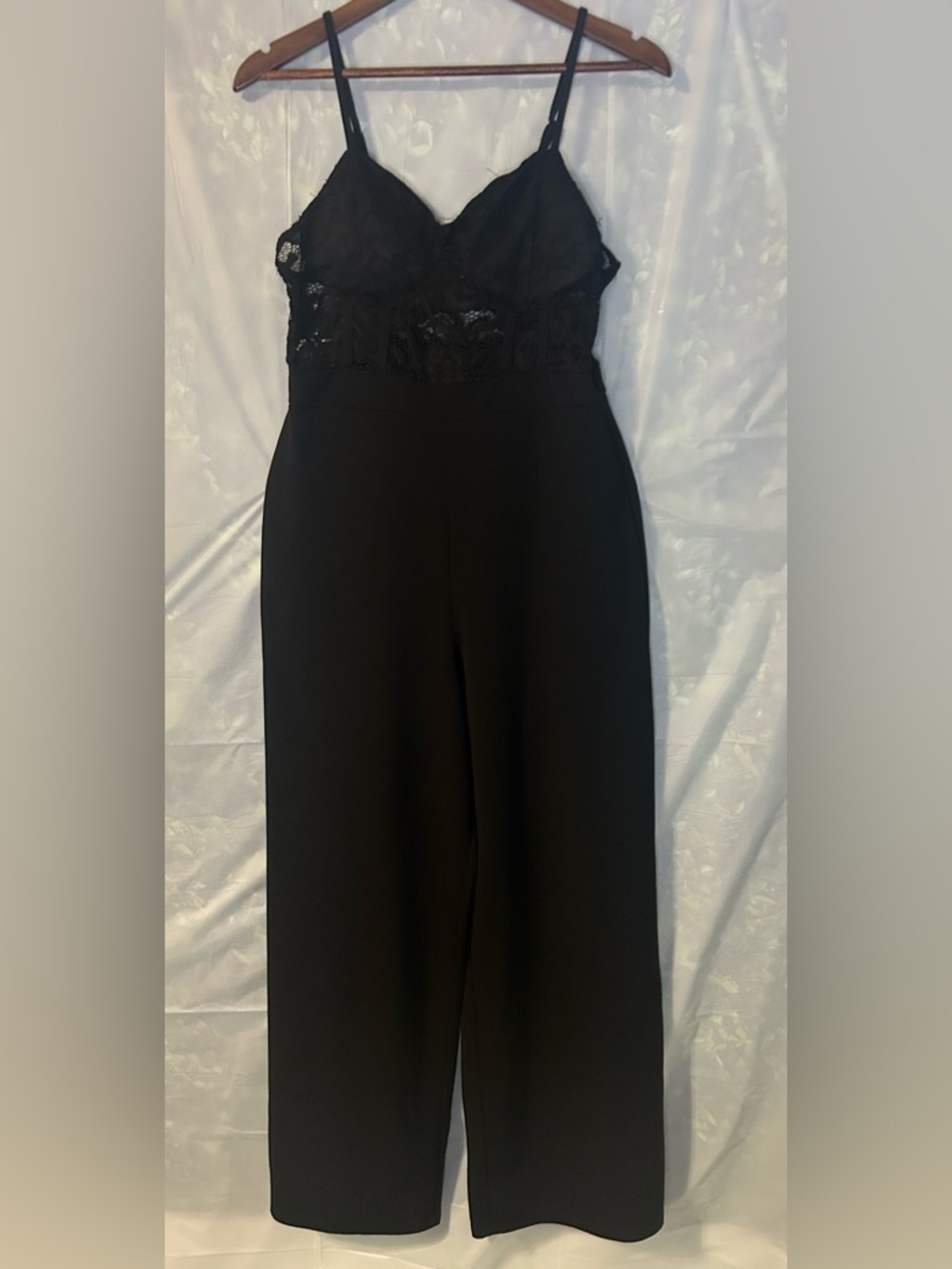 Almost Famous Black Lace Bodice Jumpsuit